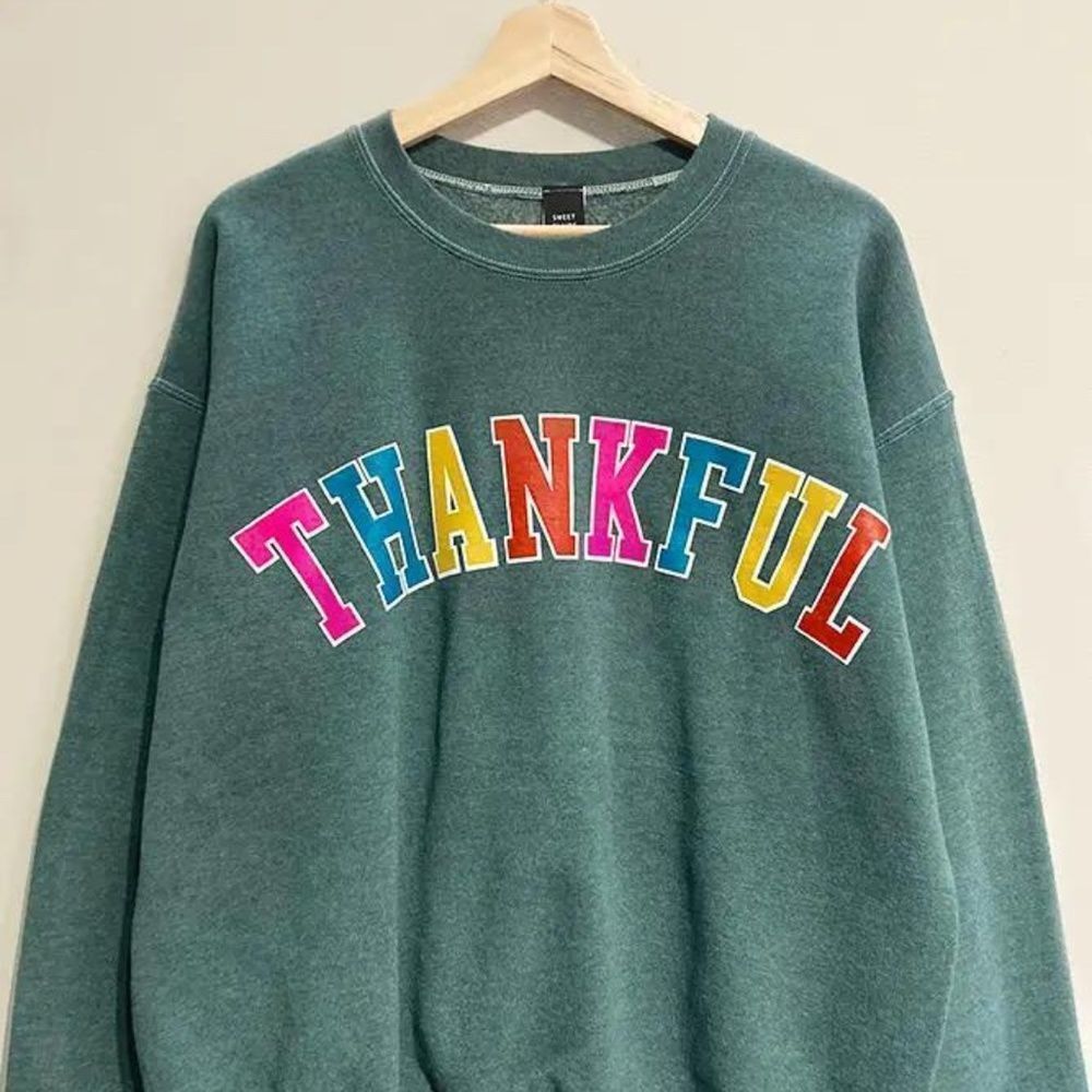 Thankful Forest Green Sweatshirt - Picture 4 of 4